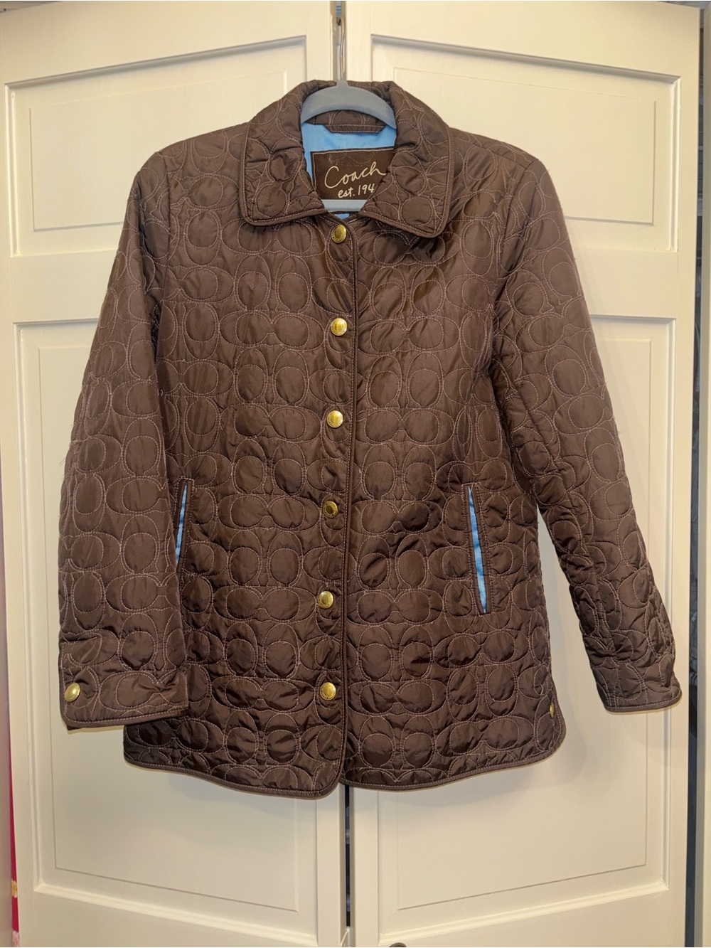 Brown Quilted Coach Jacket